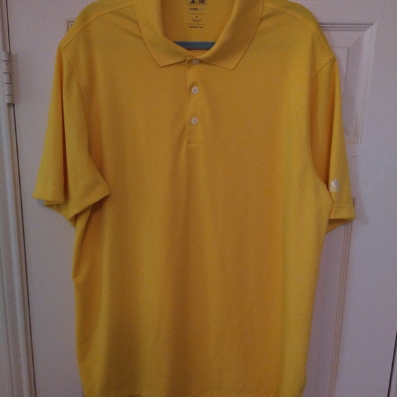 Adidas Climalite Yellow Short Sleeve Polo Golf Shirt Men's sz XL. - Picture 3 of 7
